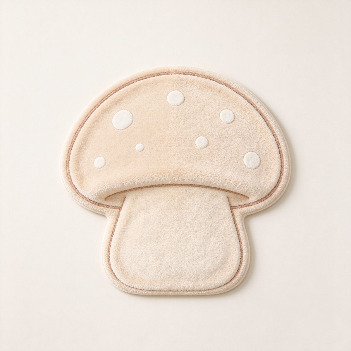 Beige Mushroom Shaped Plush Sofa Towel