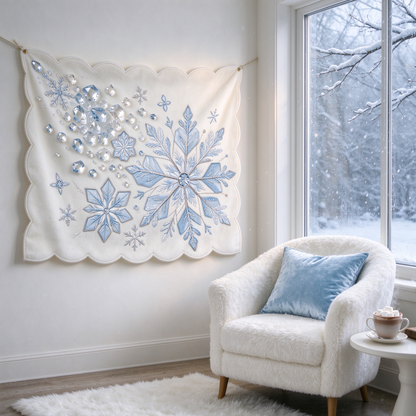 Winter Snowflake Crystal Tapestry