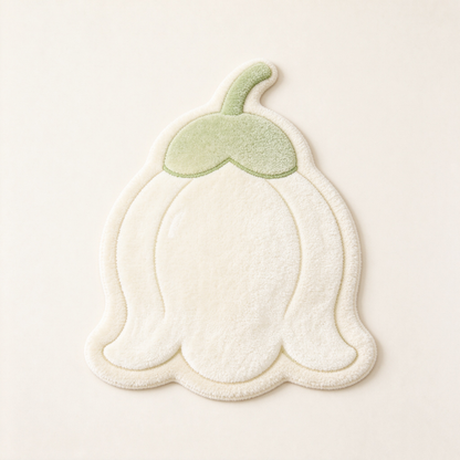 White Lily of the Valley Shaped Rug