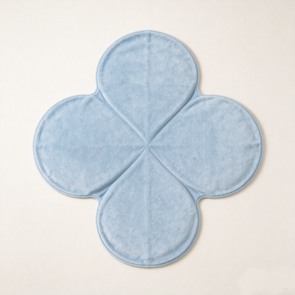 Light Blue Clover Shape Plush Sofa Towel