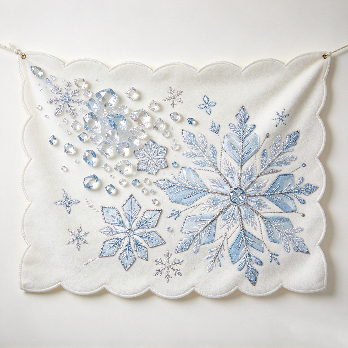 Winter Snowflake Crystal Tapestry