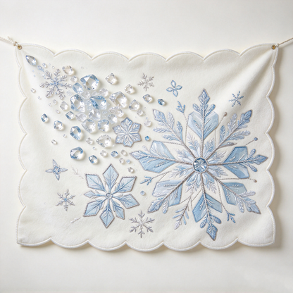Winter Snowflake Crystal Tapestry