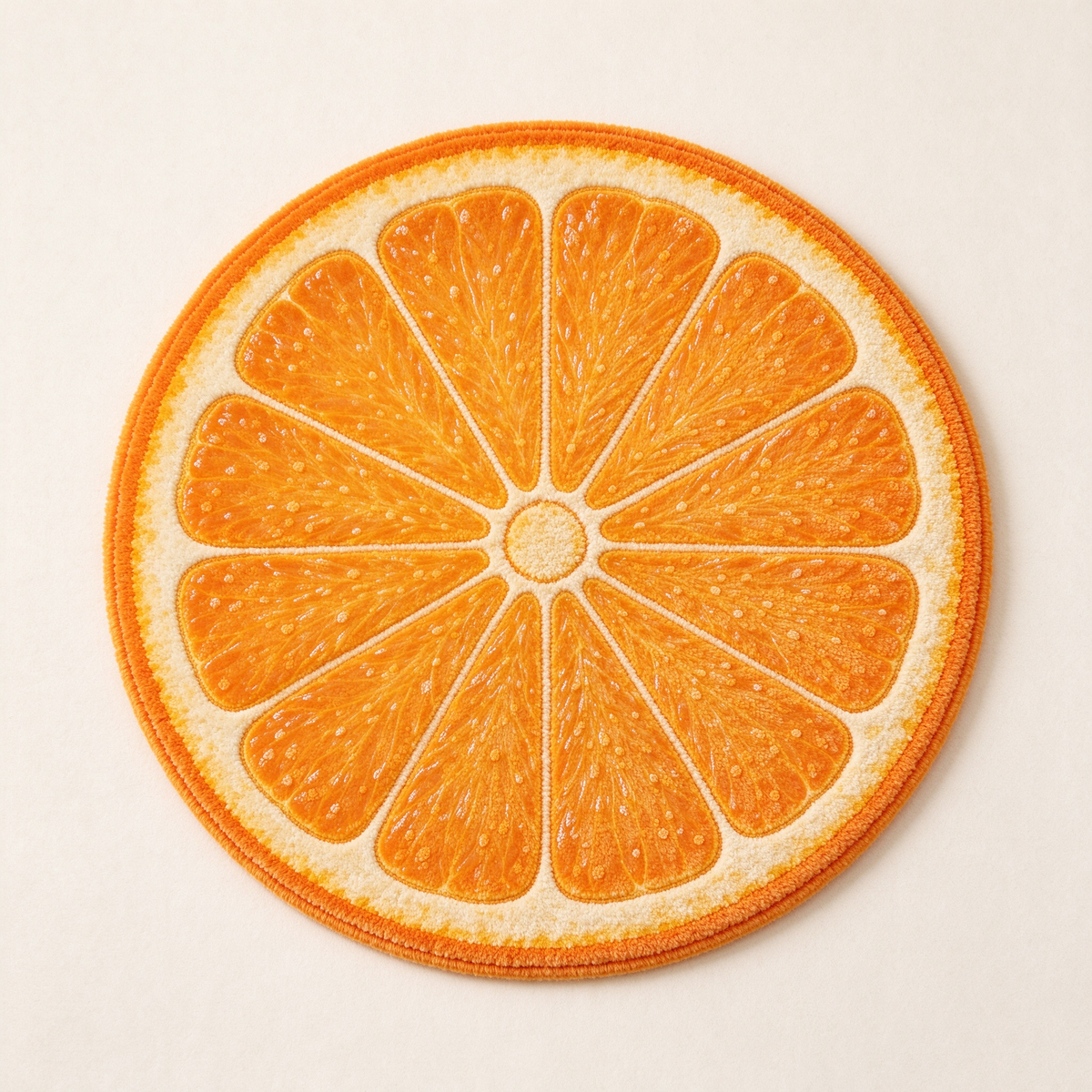 Orange Slice Round Rug