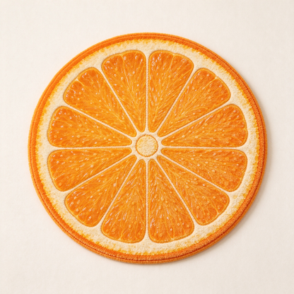 Orange Slice Round Rug