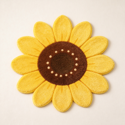 Sunflower Shaped Rug